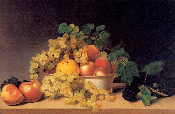 Peale, James Still Life with Fruit on a Tabletop oil painting image